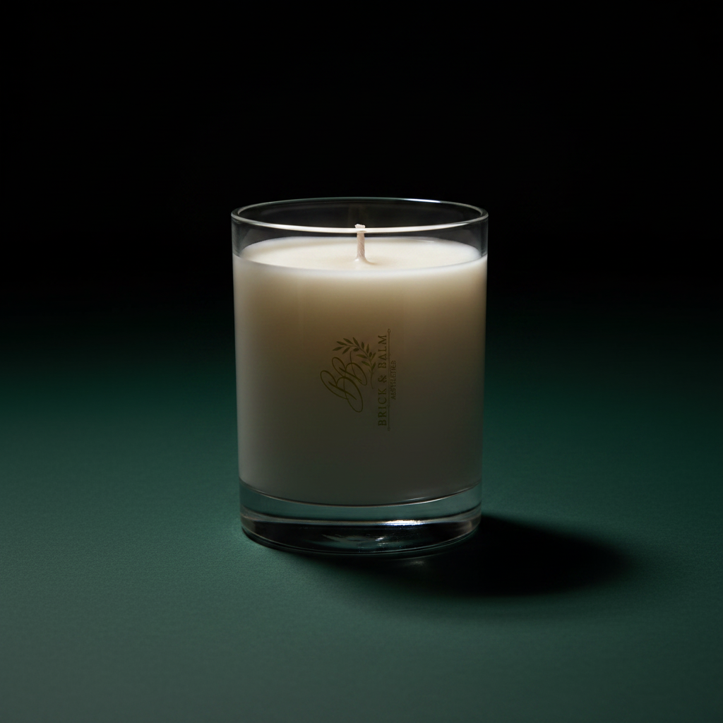 Candle on Forest Green