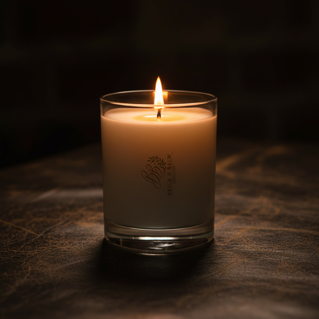 Candle on Leather