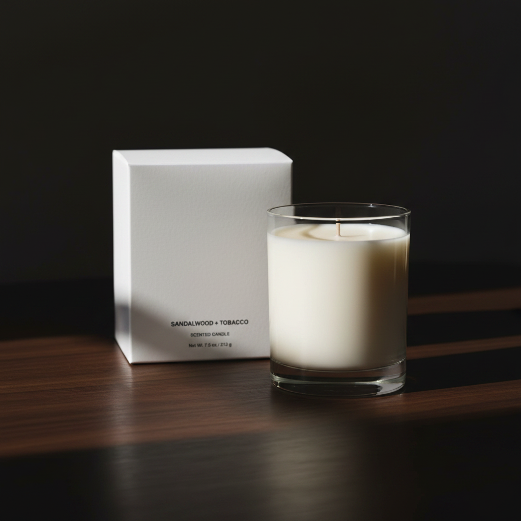 Candle with Packaging Window Light