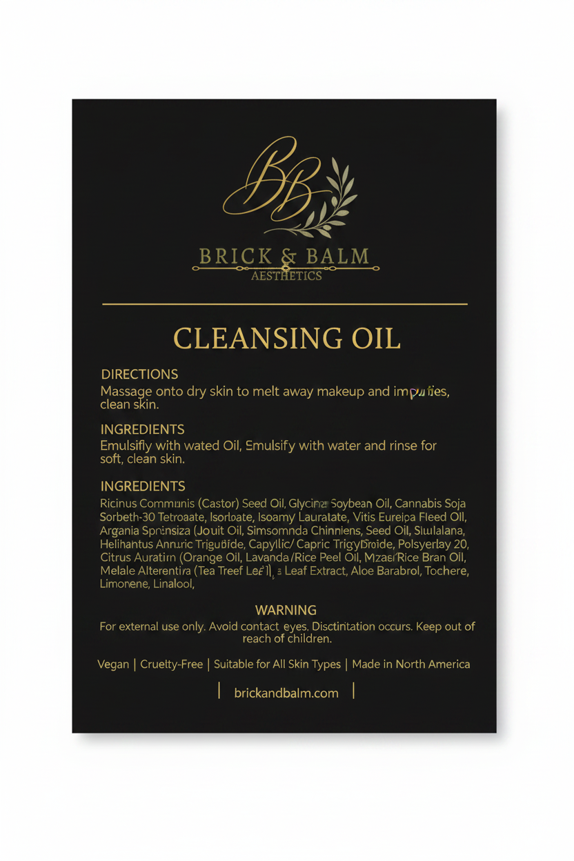 Cleansing Oil Back Label
