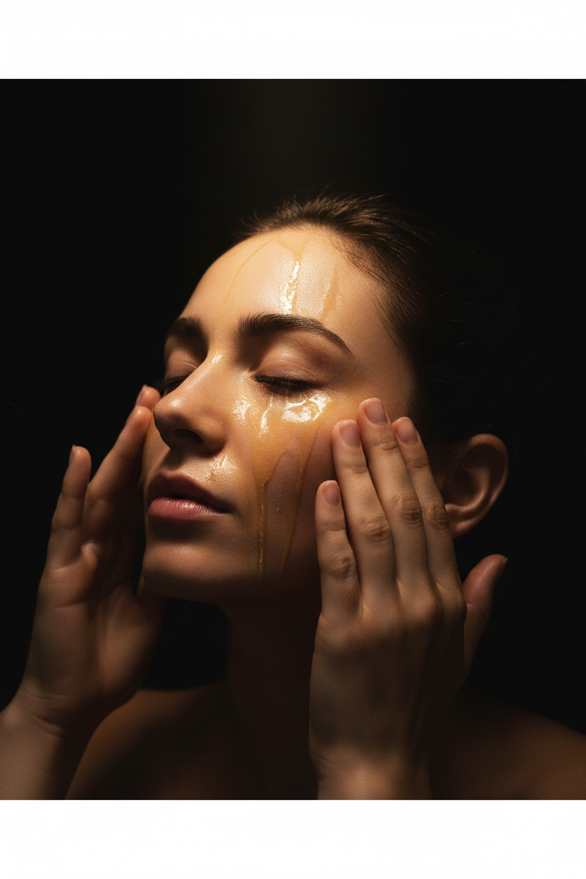 Cleansing Oil In Use