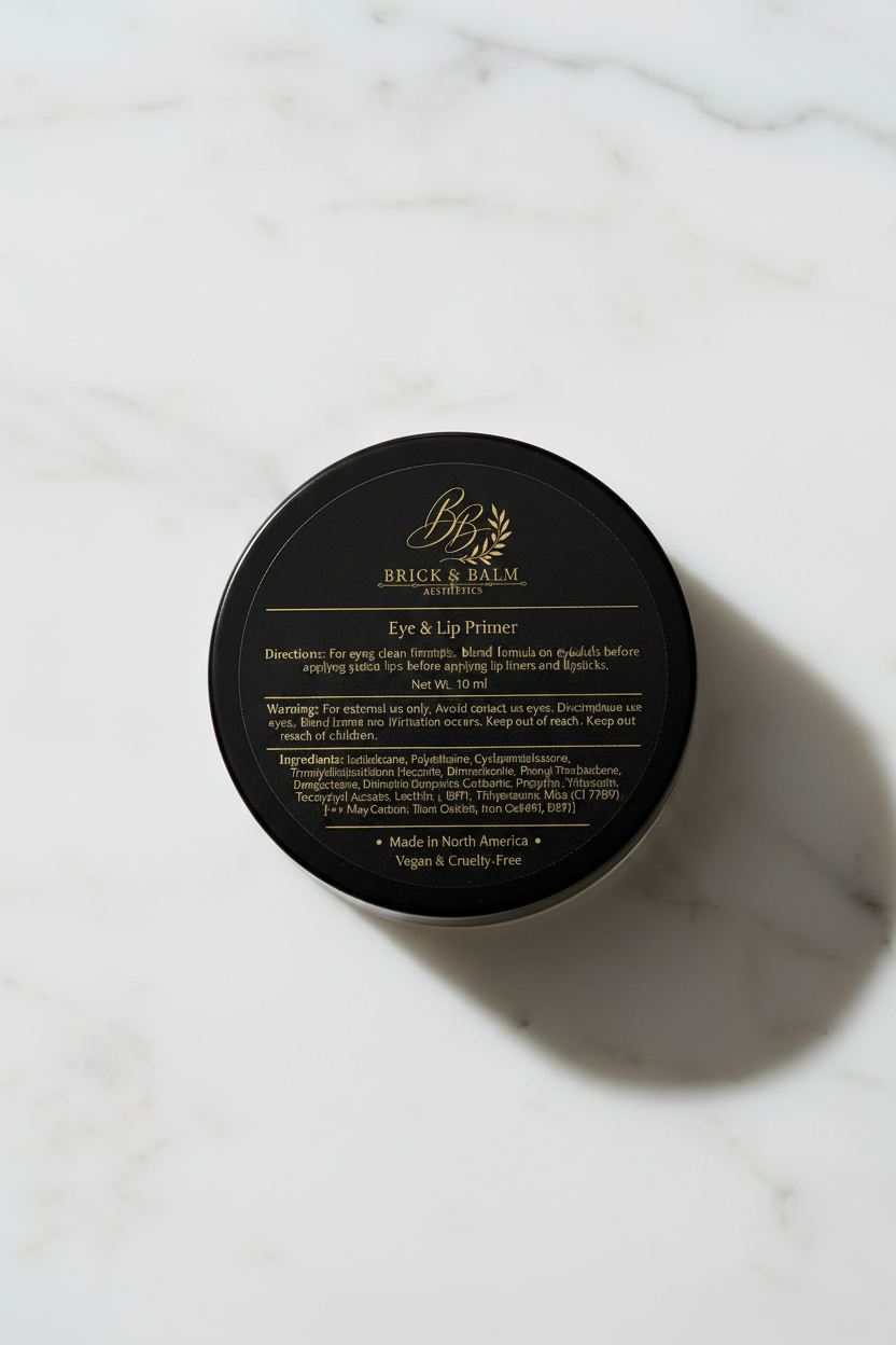 Eye & Lip Primer Back Label - Black & Gold