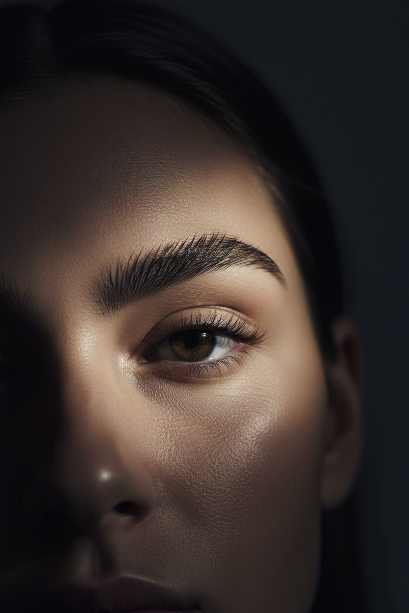 Fluffy Brow Editorial Close-Up