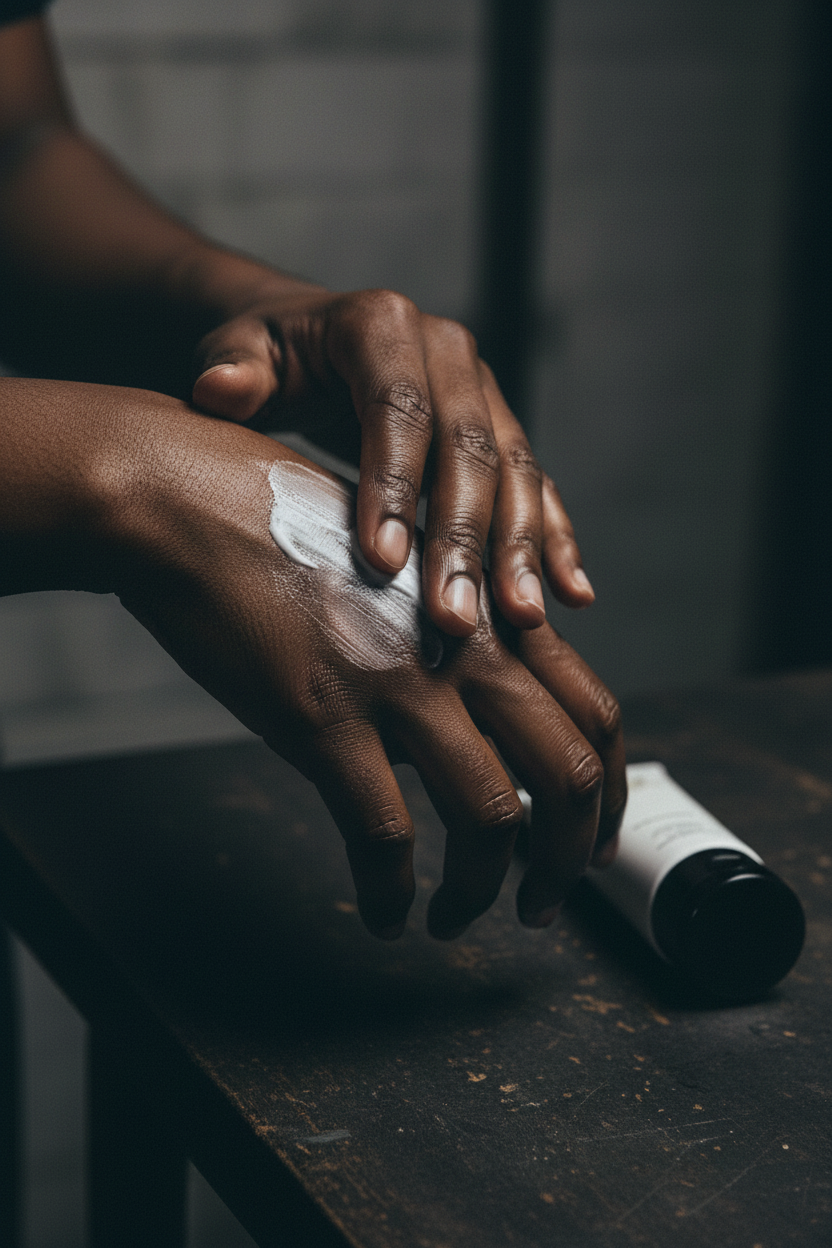 Nourish Hand Cream in-use shot