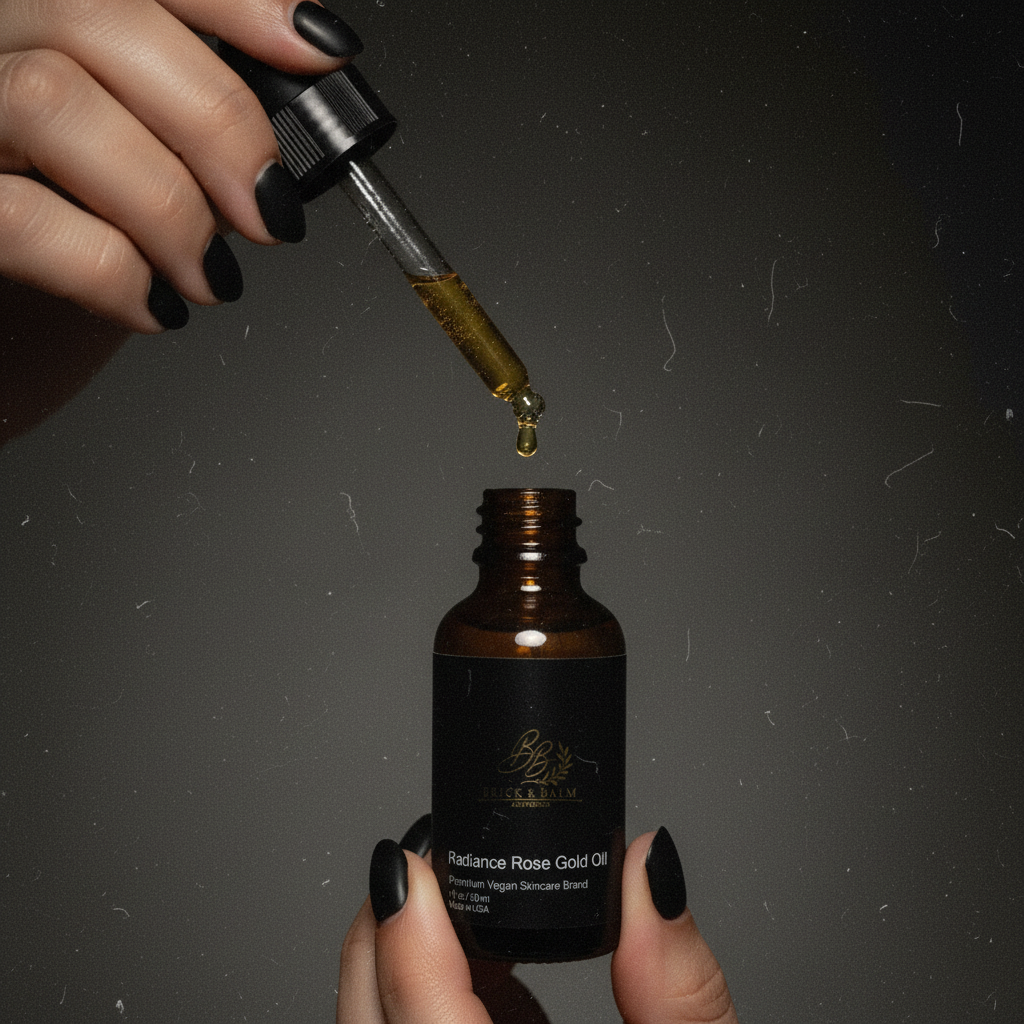 Rose Gold Oil chipped nails dropper