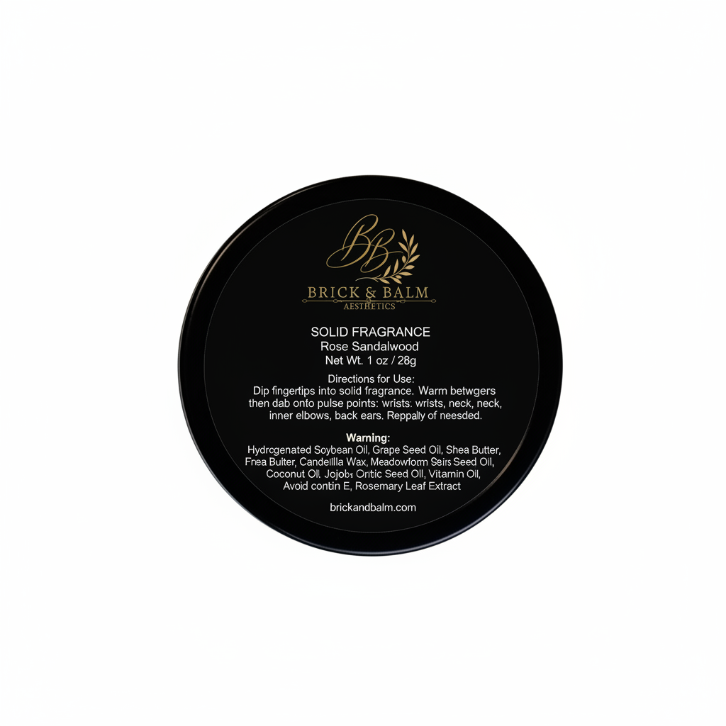 Rose Sandalwood Back Label