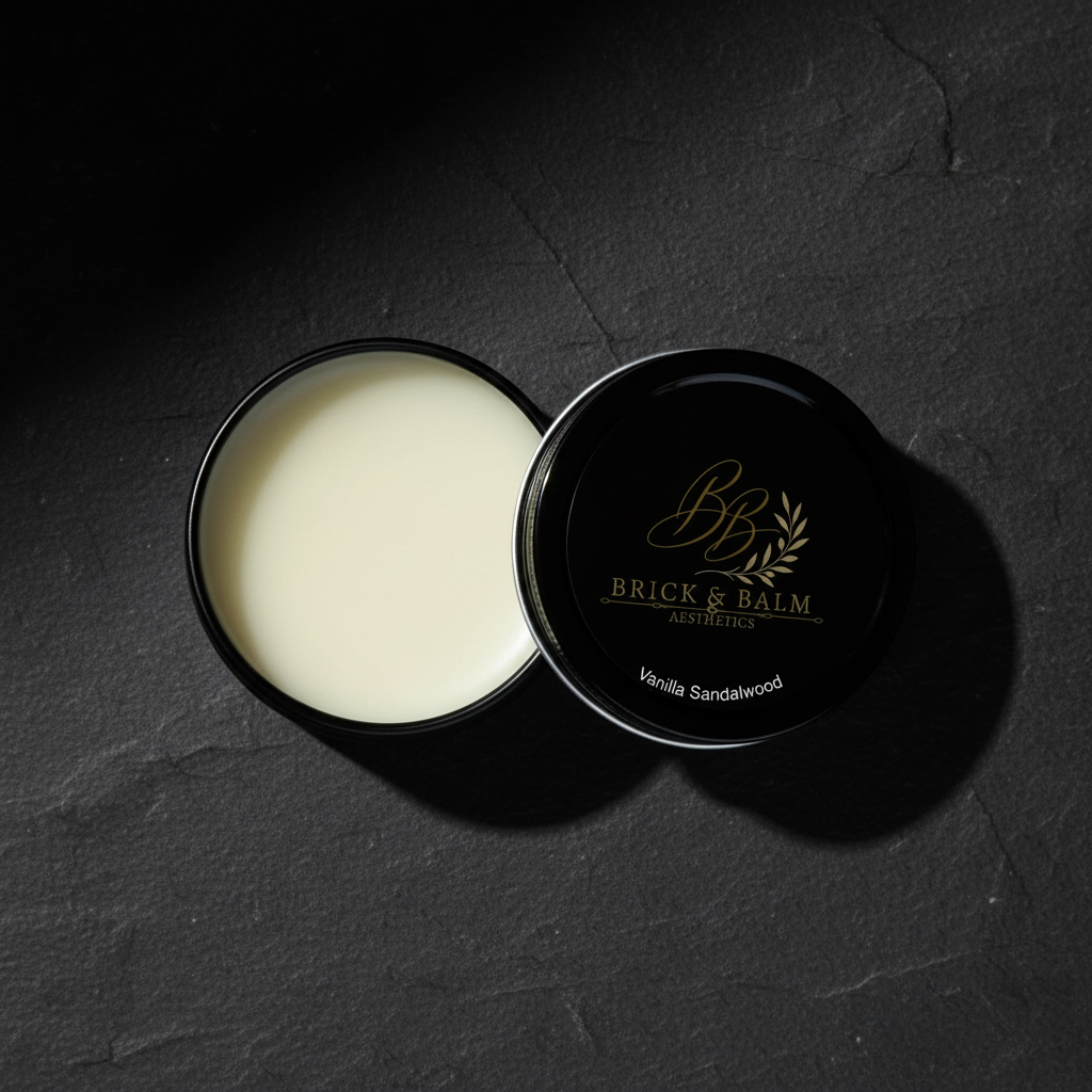 Vanilla Sandalwood overhead flat lay