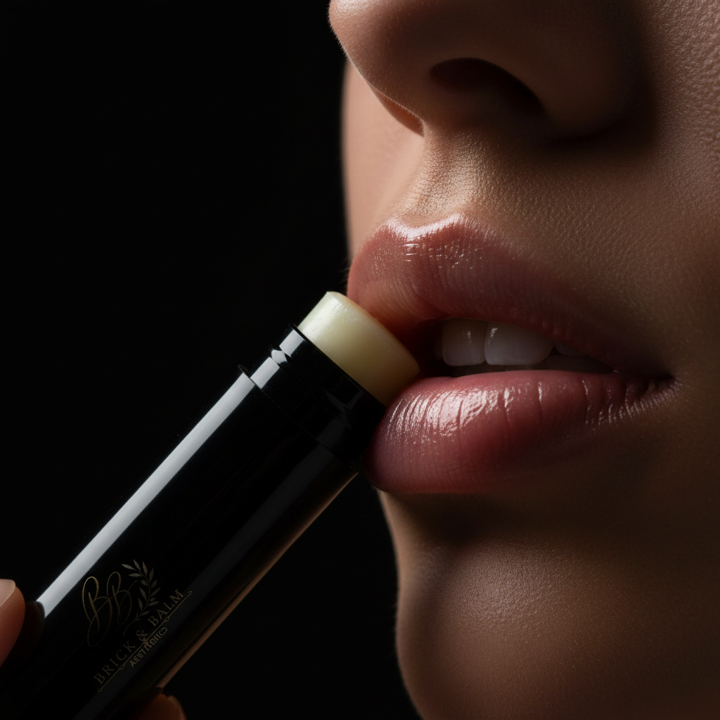 Vegan Lip Balm In-Use